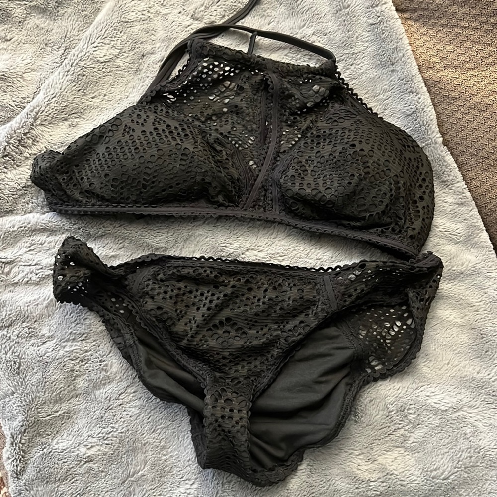 Cute black halter bikini